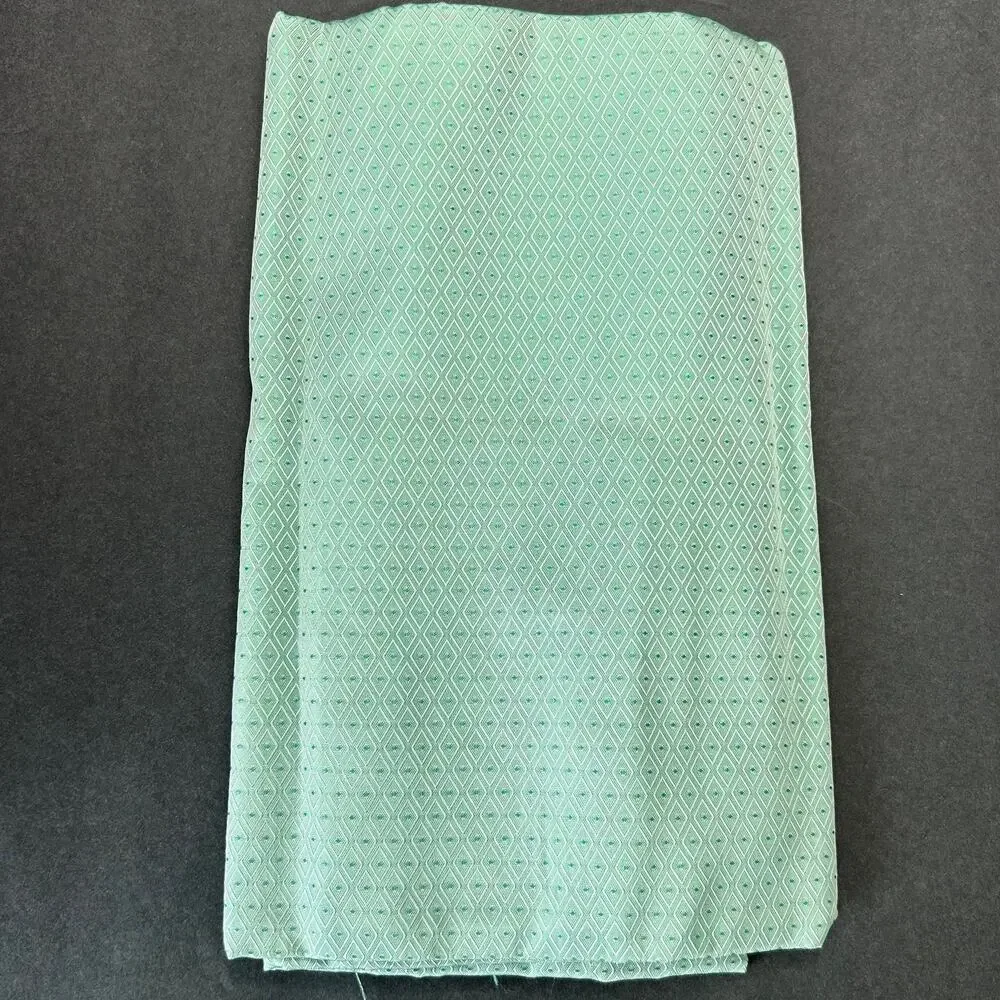Green Small Geometric Pattern‎ Acetate Rayon Fabric 44